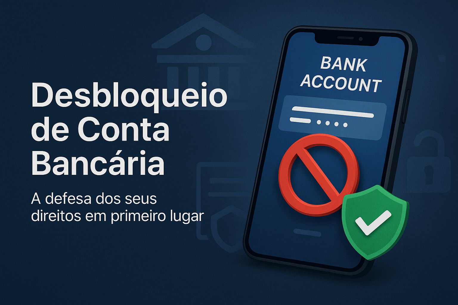 Imagem ilustrativa sobre Desbloqueio de Conta Bancária